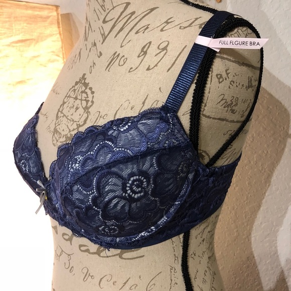 4[Daisy Fuentes] NWOT! Blue lace padded push up - Picture 2 of 8